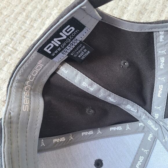 Ping Gray Baseball Cap with Logo One Size Fits Most - Picture 9 of 10